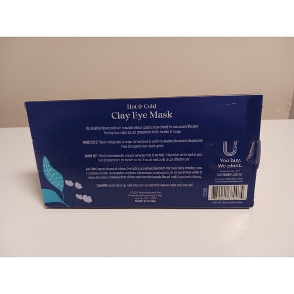 Ustyle Pink Floral And Blue Floral Hot & Cold Clay Eye Mask Reusable - Picture 4 of 4